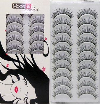 Model 21 Eyelashes No. 1T 10 Pairs