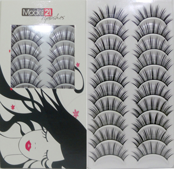 Model 21 Eyelashes No. 6T 10 Pairs