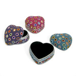 Beaded Flower Heart Box