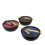 Black Ceramic Tea Bowl Candles