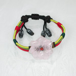 Rose Quartz Cherry Blossom Handwoven Bracelet